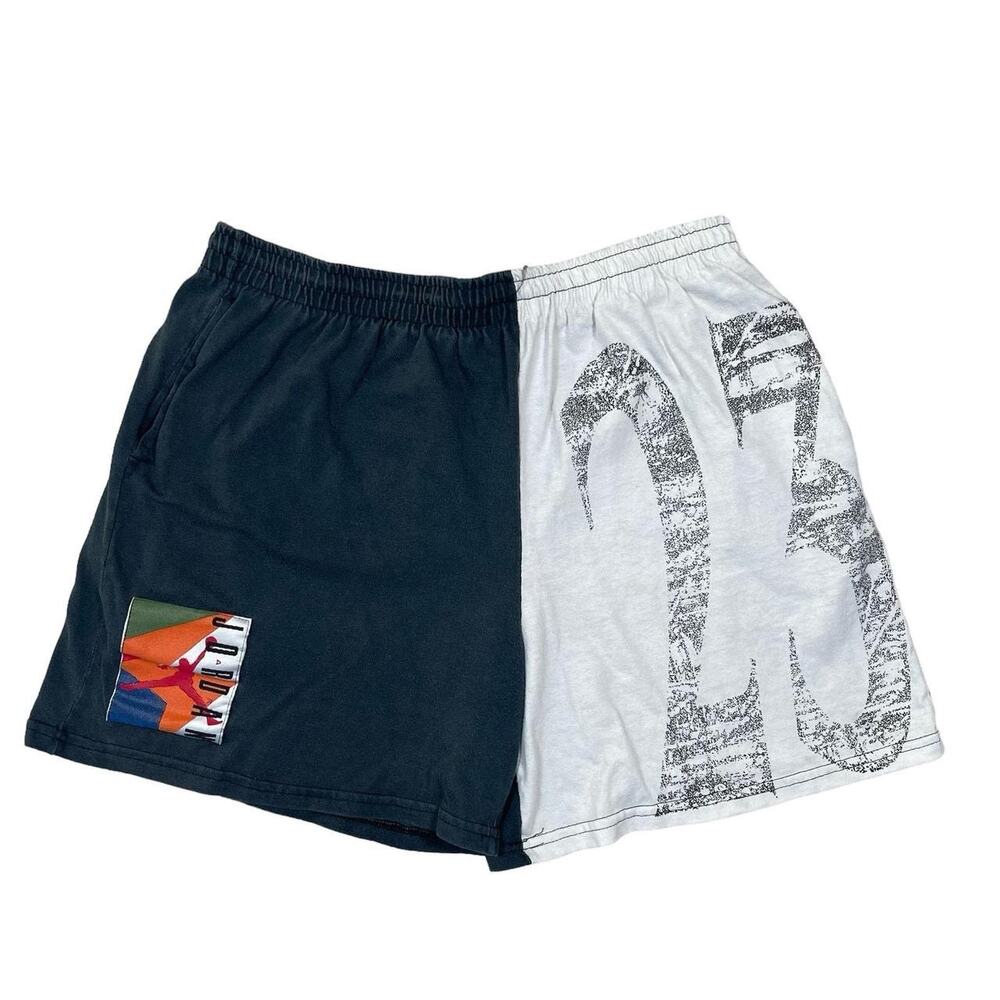 Vintage Nike Jordan Jungle Atheltic Cotton Two Tone Sweats Shorts Boys Youth XL